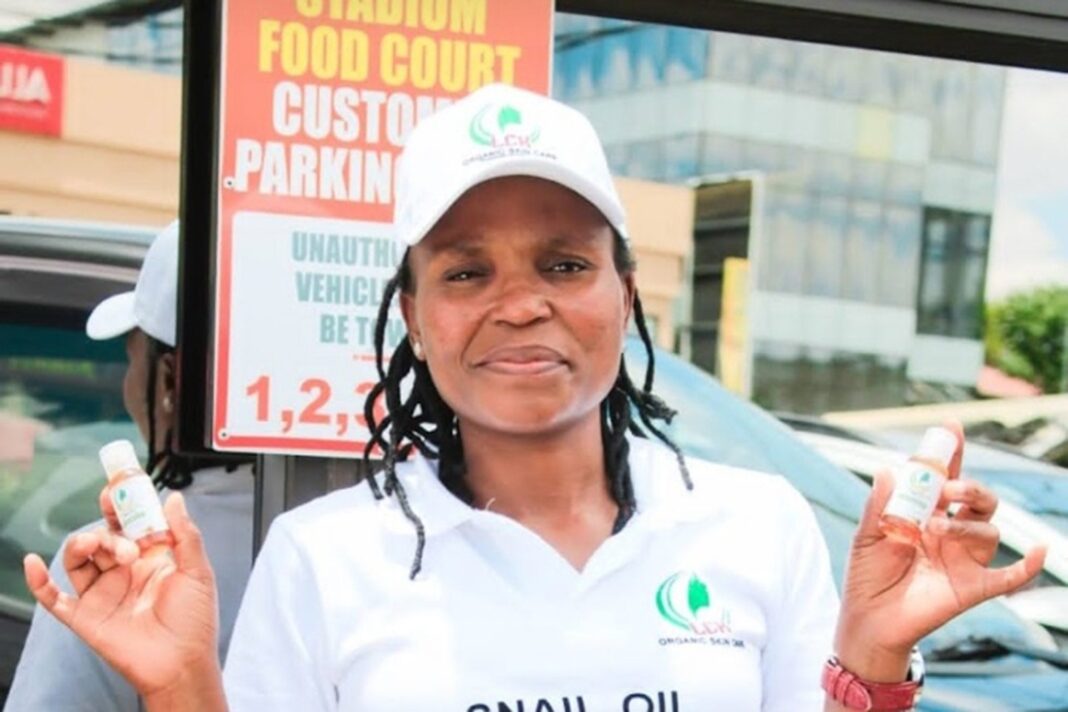 Treating skin problems with snail slime