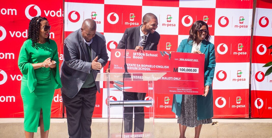 School receives M100k from Vodacom